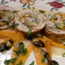 Involtini mit Kürbis Ei Füllung