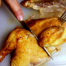 Huhn zerteilen