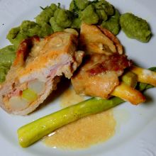Schweinekoteletts mit Spargelfüllung