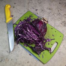 Kraut fein schneiden