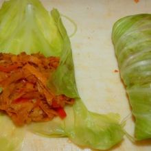 Krautrouladen füllen