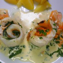 Pangasius Bärlauchroulade