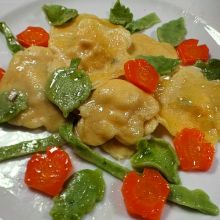 Ravioli "Blumen" aus frischem Nudelteig