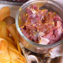 Rindfleisch marinieren