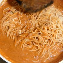Spaghetti zugeben