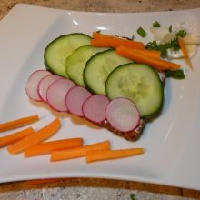 Vollkornbrot mit Gemüse