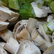 Champignons schneiden