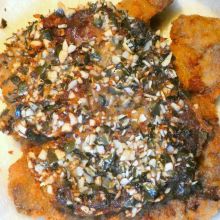 Schnitzel abtropfen lassen