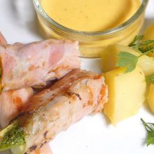 Spargel mit Schinken