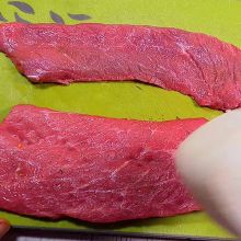 Fleisch plattieren