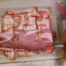 Schweinefilet auflegen