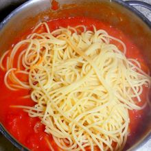 Spaghetti abseihen
