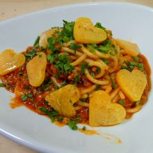 Spaghetti bolognese mit Kürbis