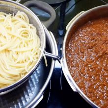 Spaghetti abseihen