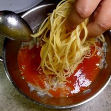 Spaghetti  zugeben