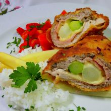 Spargel Cordon bleu vom Schwein