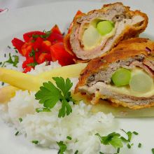 Spargel Cordon bleu vom Schwein