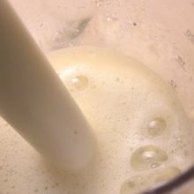 Spargelcremesuppe pürieren
