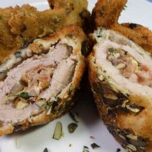 Kürbiskern Cordon bleu mit Steinpilzen