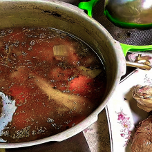 Suppe abseihen