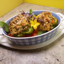 Vegan gefüllte Paprika