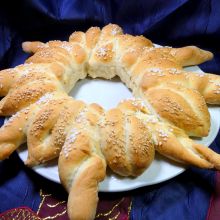 Weißbrot Stern -  leckeres Gebäck für die Weihnachtszeit