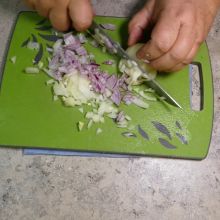 Zwiebel schneiden