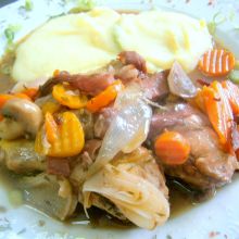 Poulet au Vin Rouge