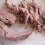 cut the tongue into slices