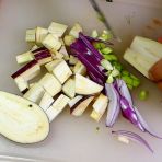 cut eggplant