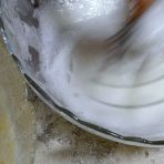 Beating the egg whites