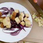 cut the feta