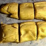 cut the dough in pieces