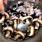 fry the mushrooms