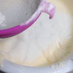 Sieving the flour