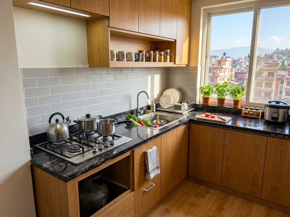 Quiet 2-Room Set (Double Room) with Kitchenette in Kalimati interior