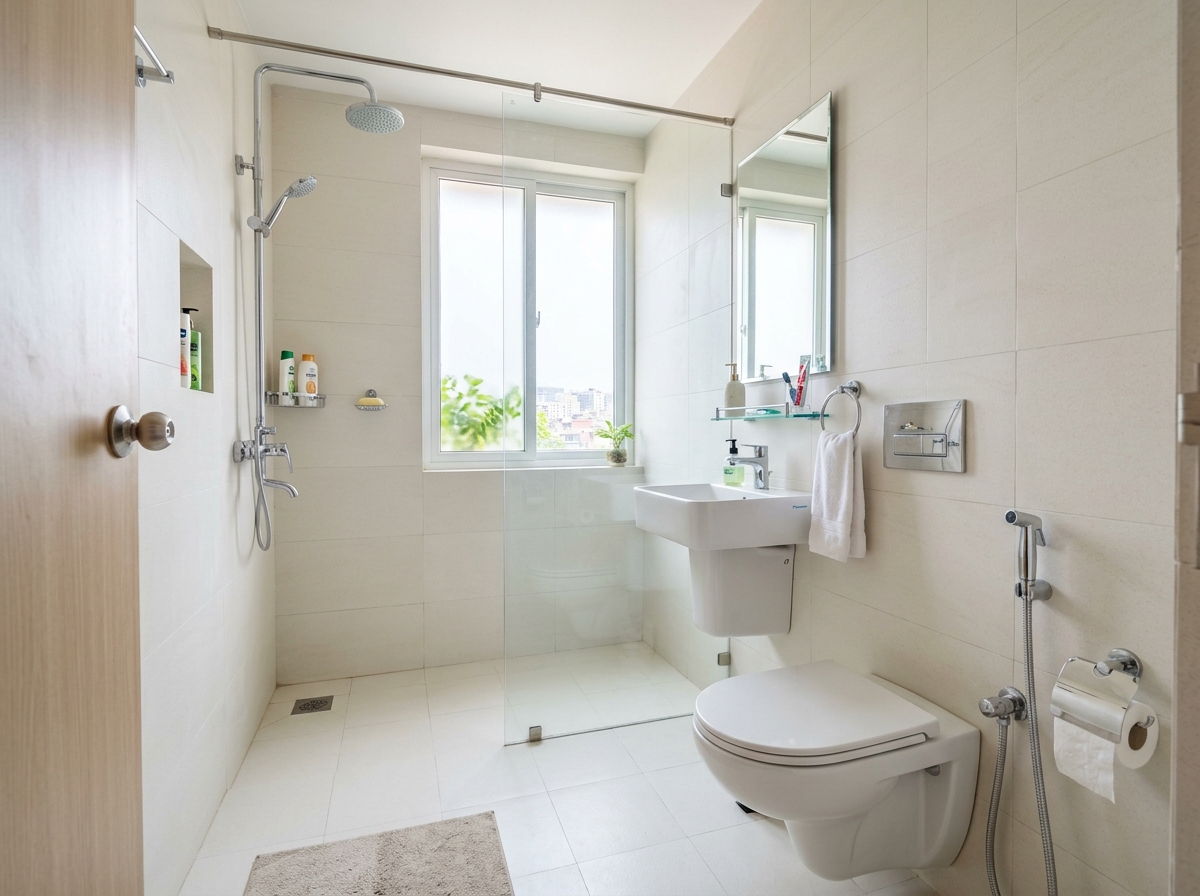 Sunny Studio Single Room with Attached Western Toilet in Thamel interior