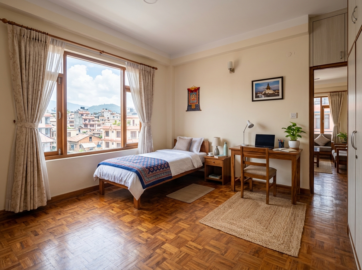 Quiet 2-Room Set (Double Room) with Kitchenette in Kalimati