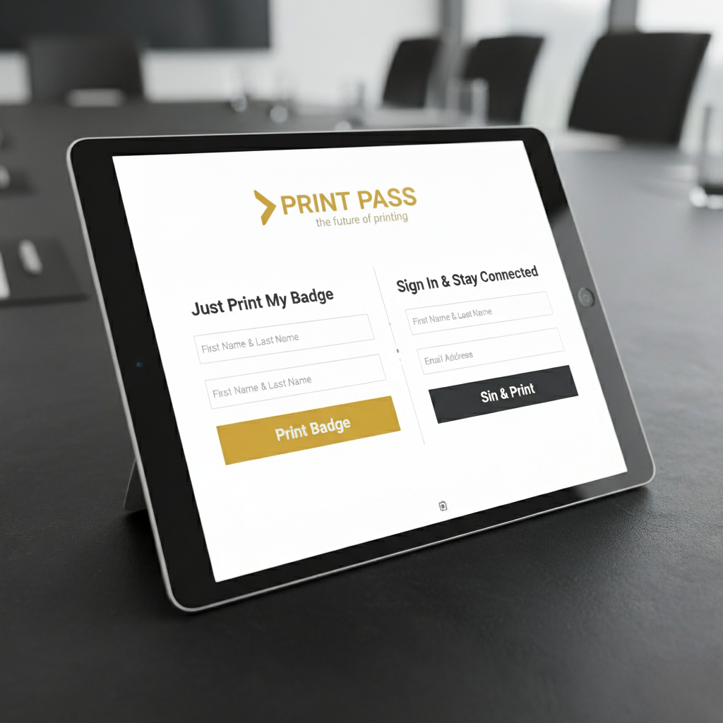 PrintPass on tablet device