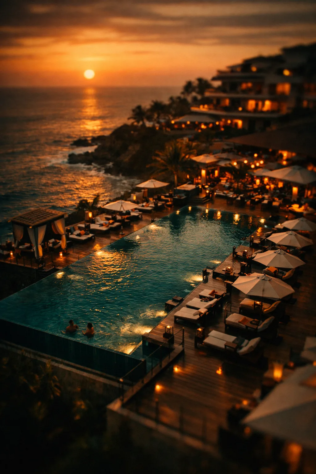 Luxury hotel pool