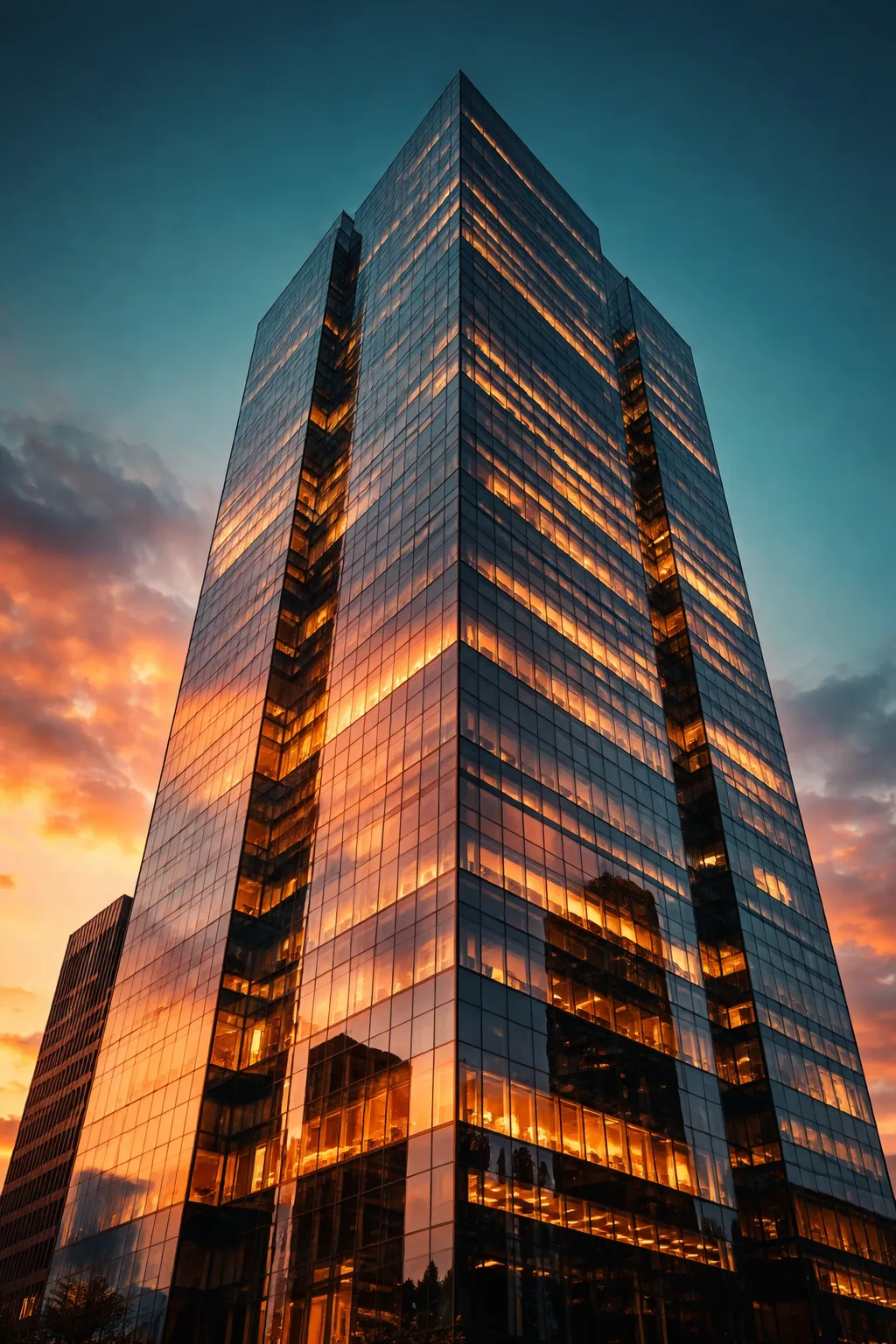 Glass skyscraper
