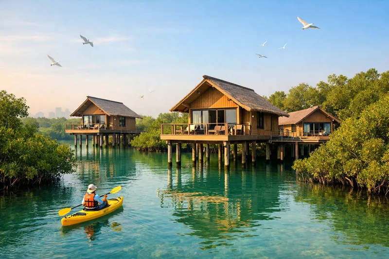 Earth Mangroves: A Waterfront Bungalow Retreat in Abu Dhabi