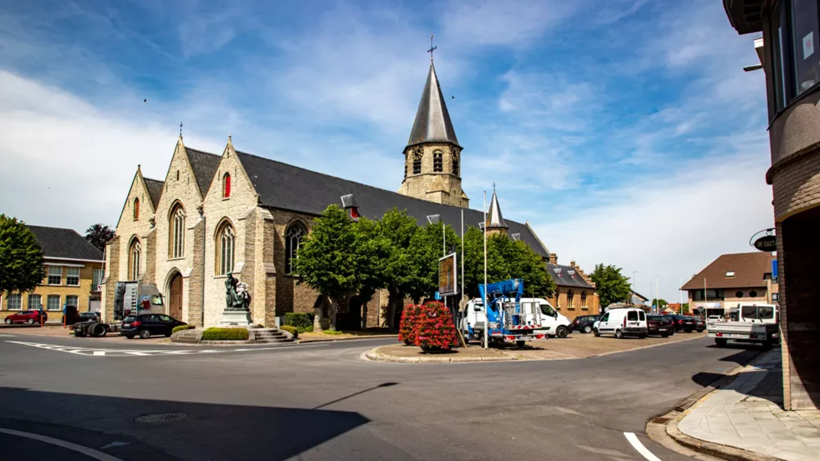 Zicht op de markt van pittem