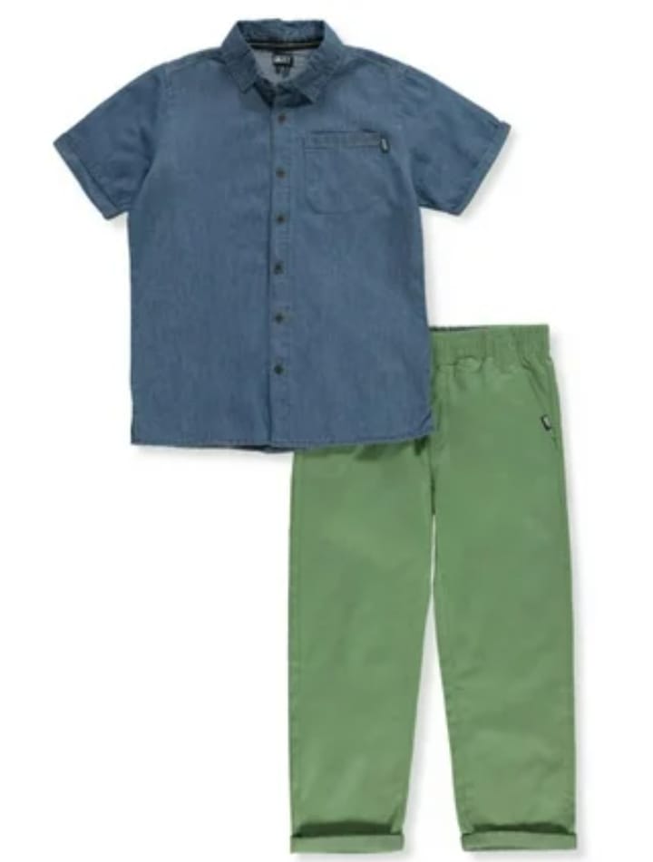 Ensemble DKNY 2 Pièces : Chemise à Manches Courtes et Pantalon - Taille 2T