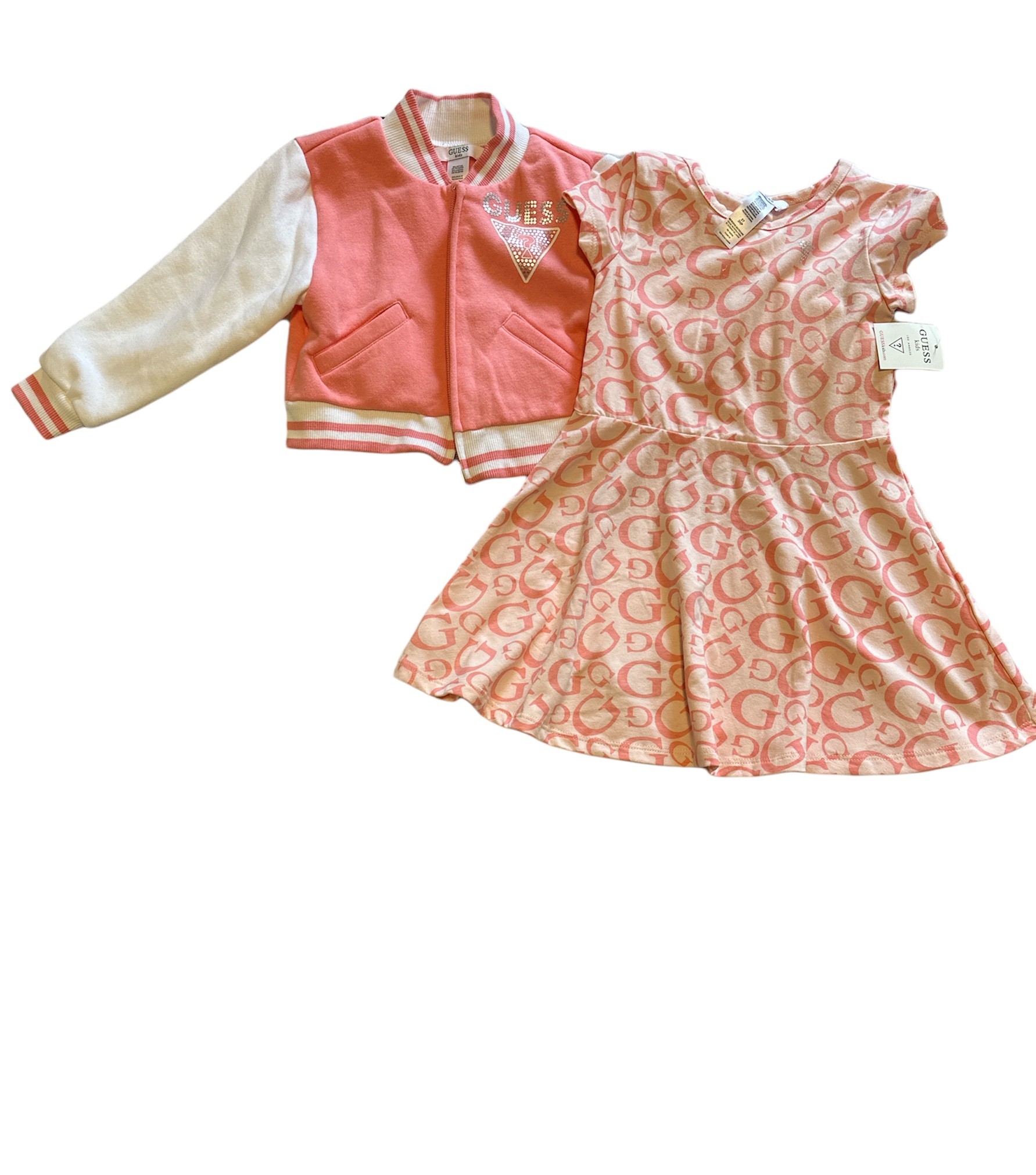 Ensemble Guess 2 Pièces : Robe à Manches Courtes et Veste - Taille 3T