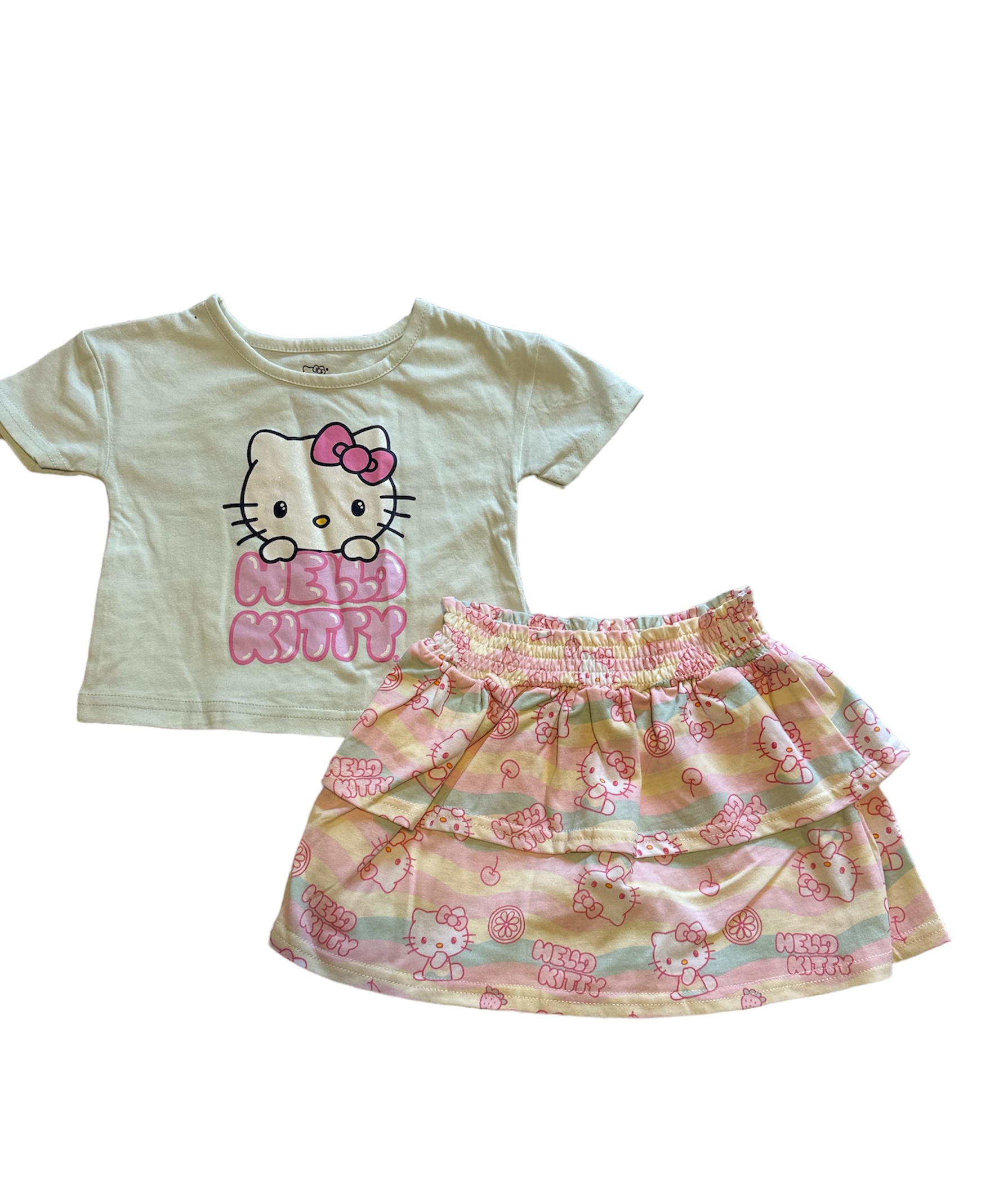 Ensemble Hello Kitty Princesse 2 Pièces : Haut et Jupe - Taille 2T