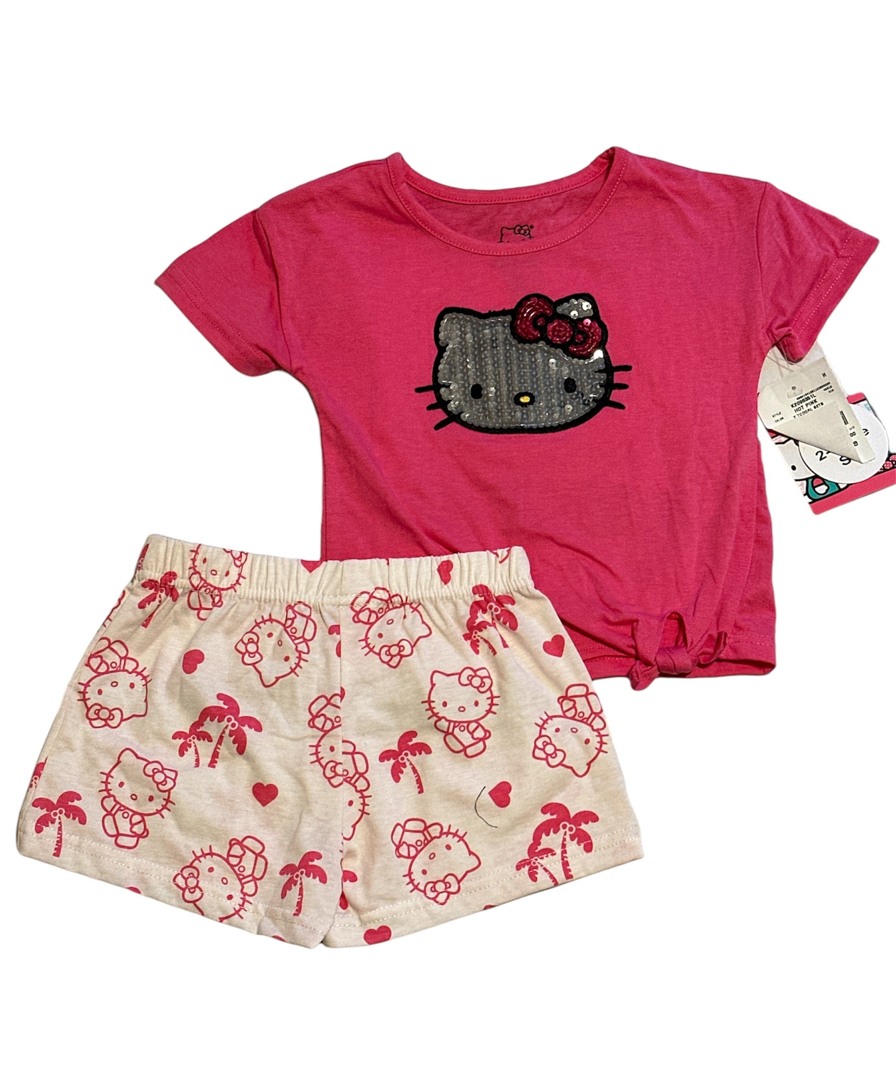 Ensemble Hello Kitty Princesse 2 Pièces : Haut et Short - Taille 3T