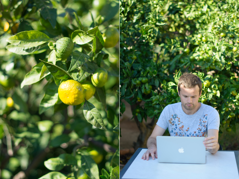 Nik working in Greece
