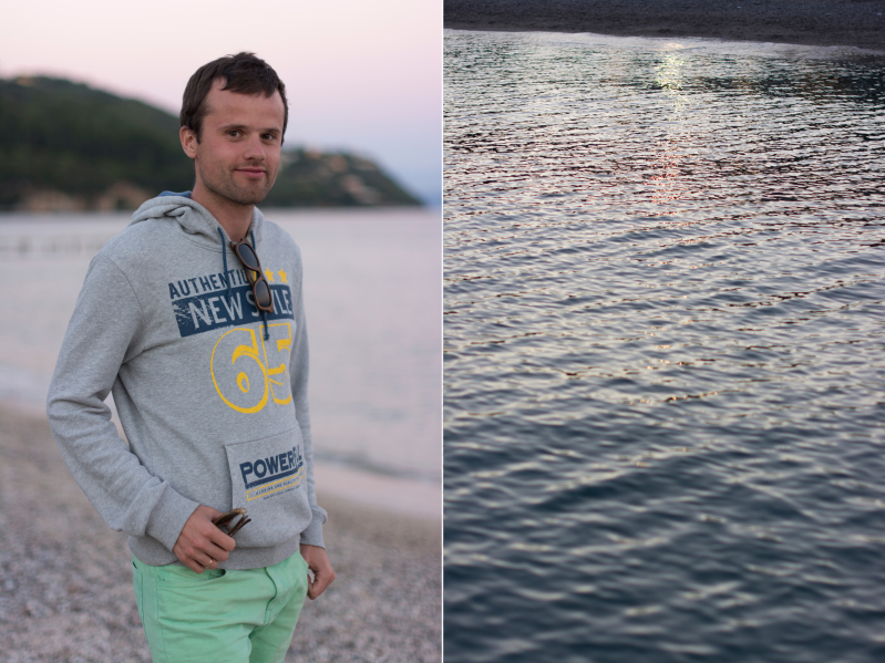 Sunset in Ipsos, Greece