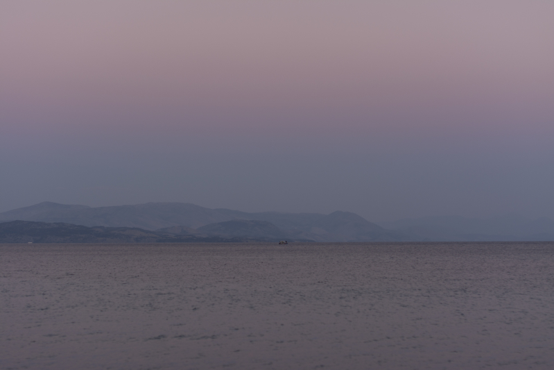 Sunset in Ipsos, Greece